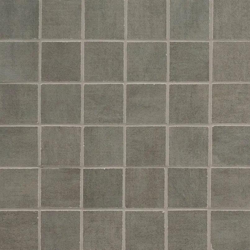 Gridscale Concrete Matte Ceramic Mosaics 2x2 close up