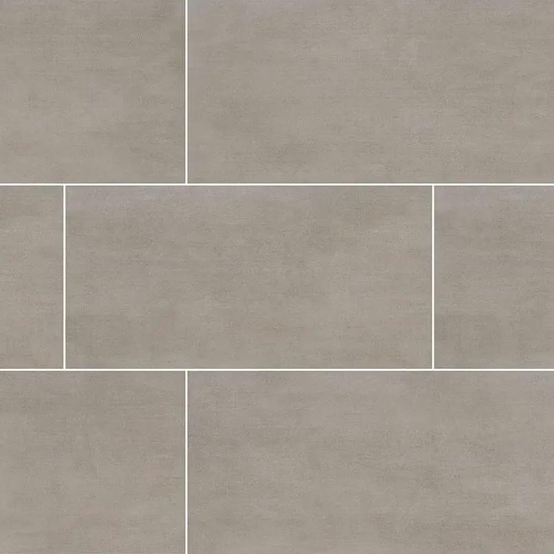 Gridscale Gris Matte Ceramic Tiles 12x24 close up