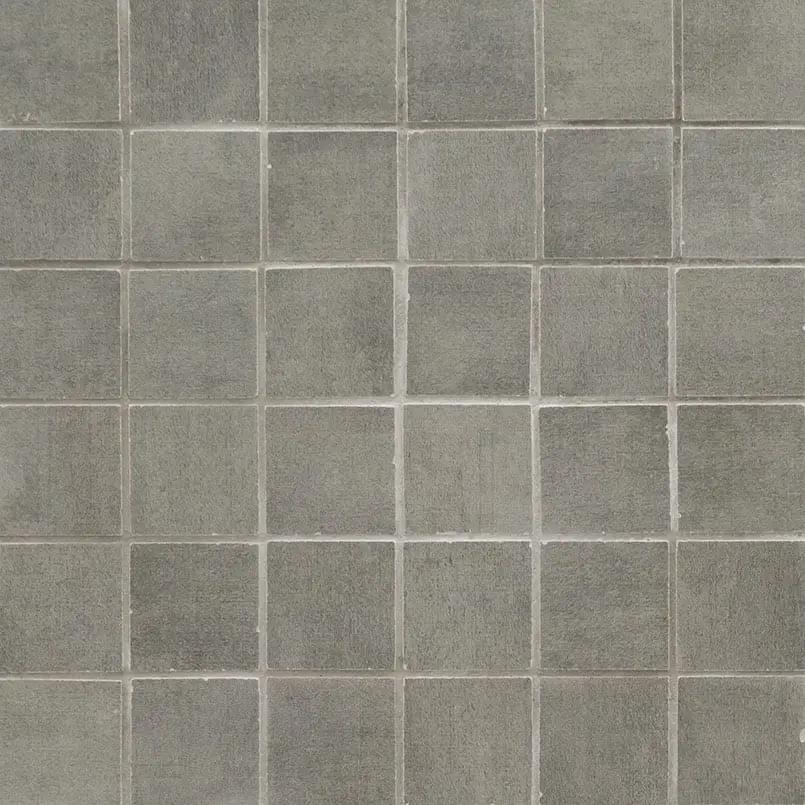 Gridscale Graphite Matte Ceramic Mosaics 2x2 close up