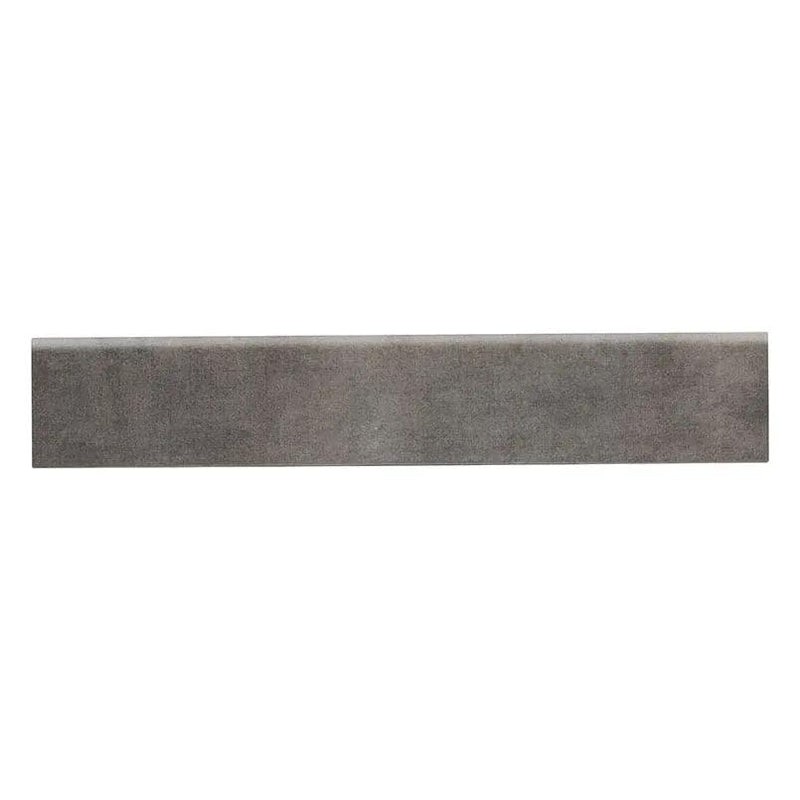 Gridscale Graphite Matte Bullnose Ceramic Moldings 3x18 close up