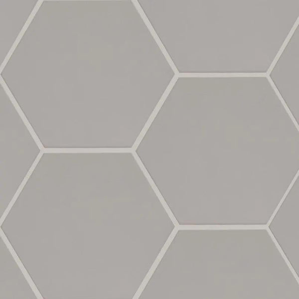 Hexley Dove Hexagon Tile Matte Porcelain 9x10.5