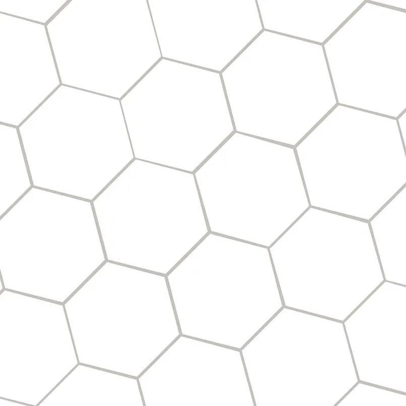 Hexley Ecru Hexagon Tile Matte Porcelain 9x10.5 angled view