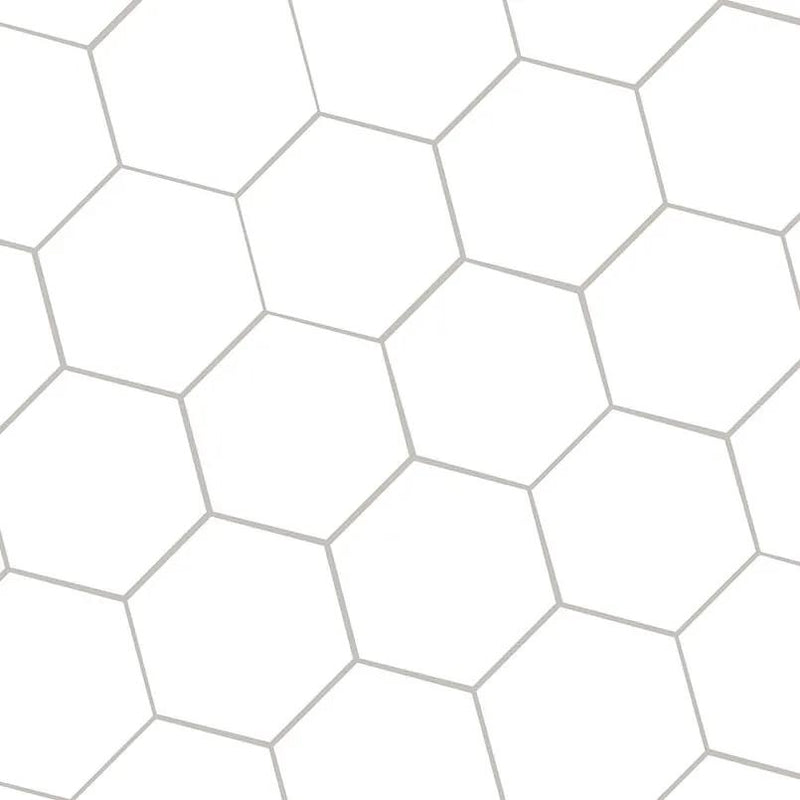 Hexley Ecru Hexagon Tile Matte Porcelain 9x10.5 angled view