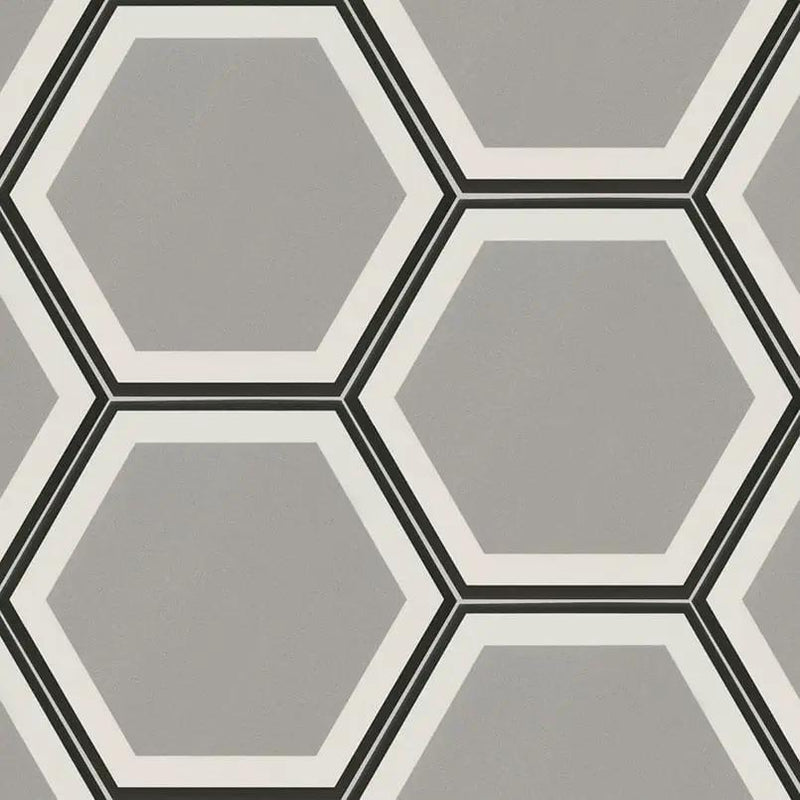 Hexley Hive Hexagon Tile Matte Porcelain 9x10.5 close up