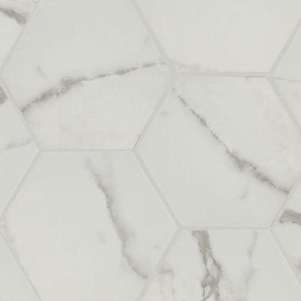 Hexley Marbello Hexagon Tile Matte Porcelain 9x10.5