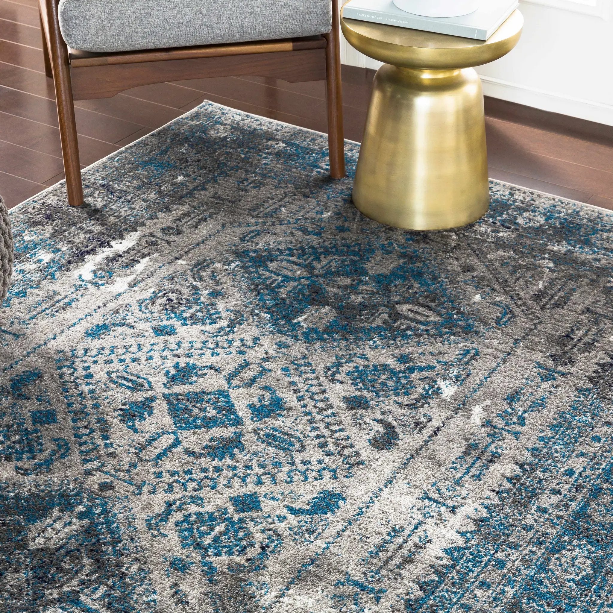 Nisula Traditional Blue Rug by Boutique Rugs