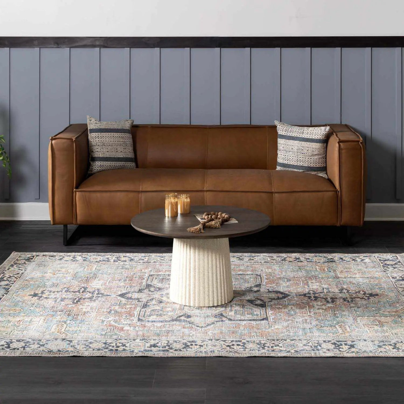 Green Nisa Tumble Dry Washable Rug by Boutique Rugs