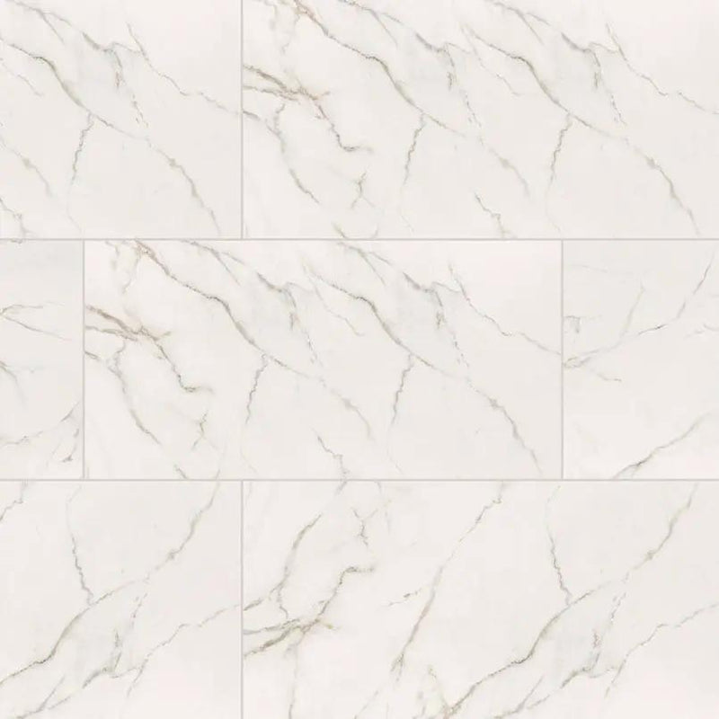 Kaya Calacatta Lucca Matte Marble Look Porcelain Tiles 12x24 close up