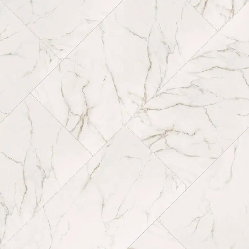 Kaya Calacatta Lucca Matte Marble Look Porcelain Tiles 24x48 angled view