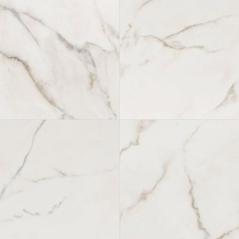 Kaya Calacatta Lucca Matte Marble Look Porcelain Tiles 24x24 close up