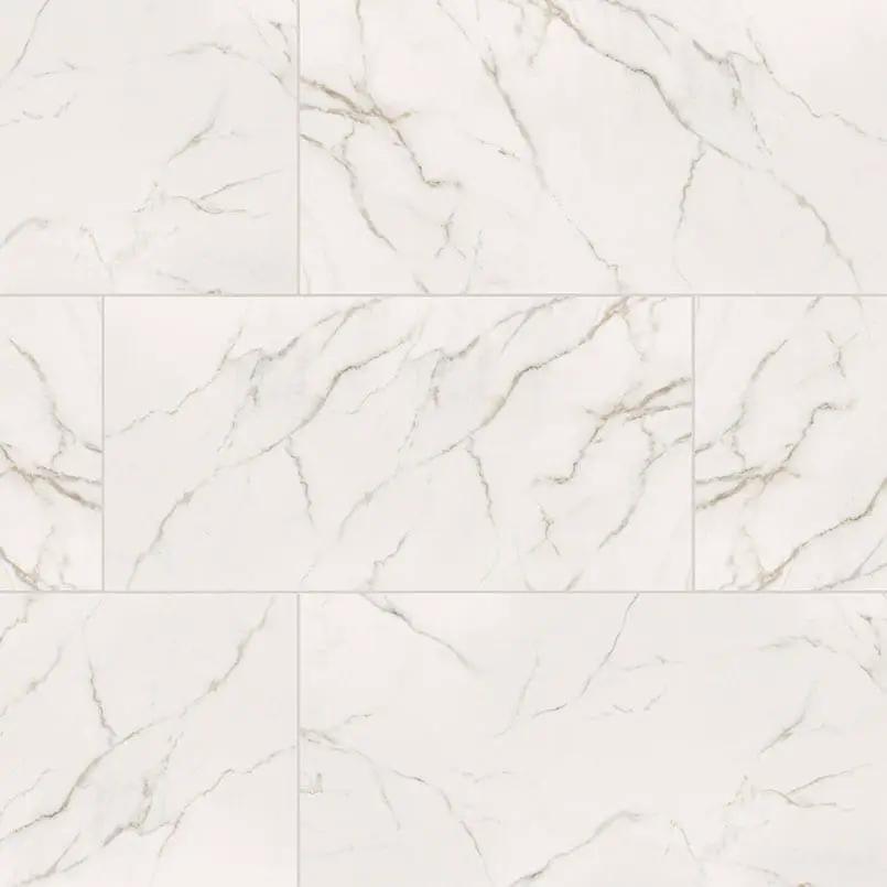 Kaya Calacatta Lucca Matte Marble Look Porcelain Tiles 24x48 close up