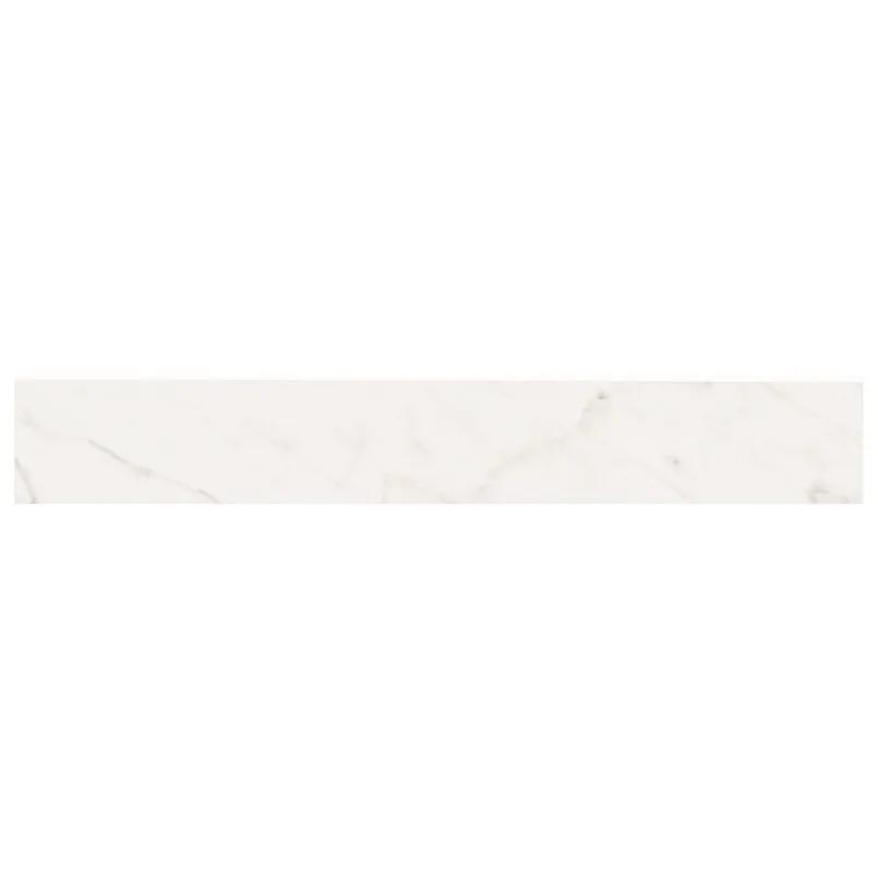 Kaya Calacatta Lucca Matte Bullnose Marble Look Porcelain Moldings 3x24 close up