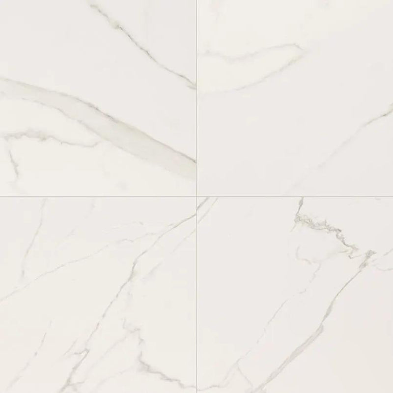 Kaya Calacatta Venato Matte Marble Look Porcelain Tiles 24x24 close up