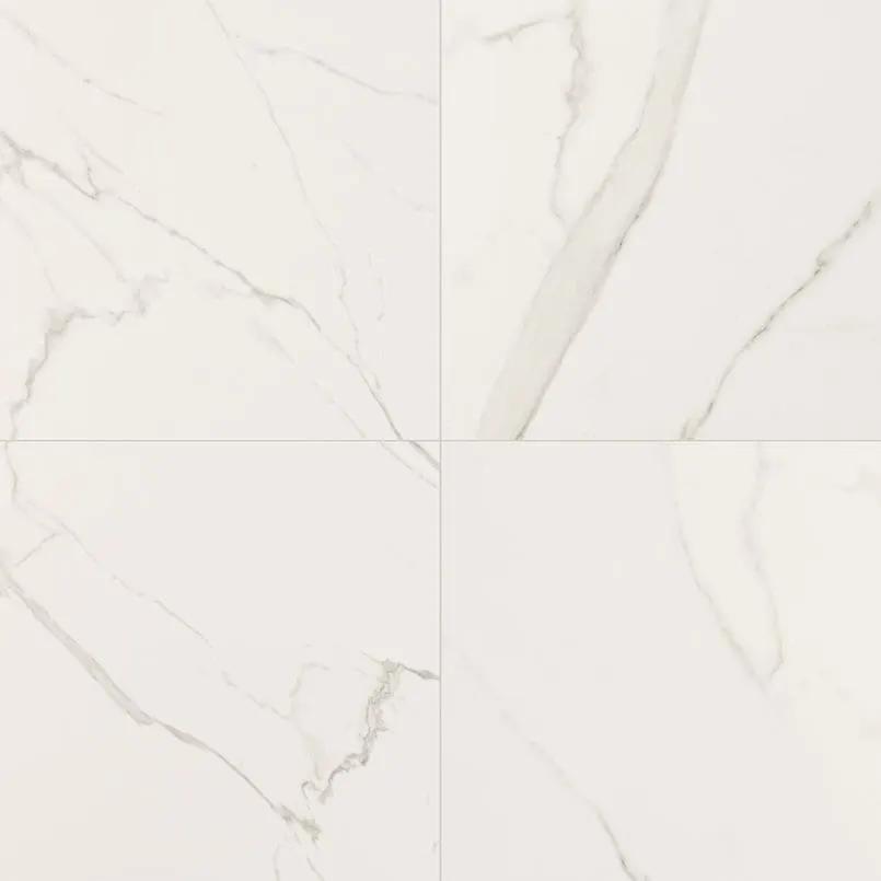Kaya Calacatta Venato Polished Marble Look Porcelain Tiles 24x24 close up