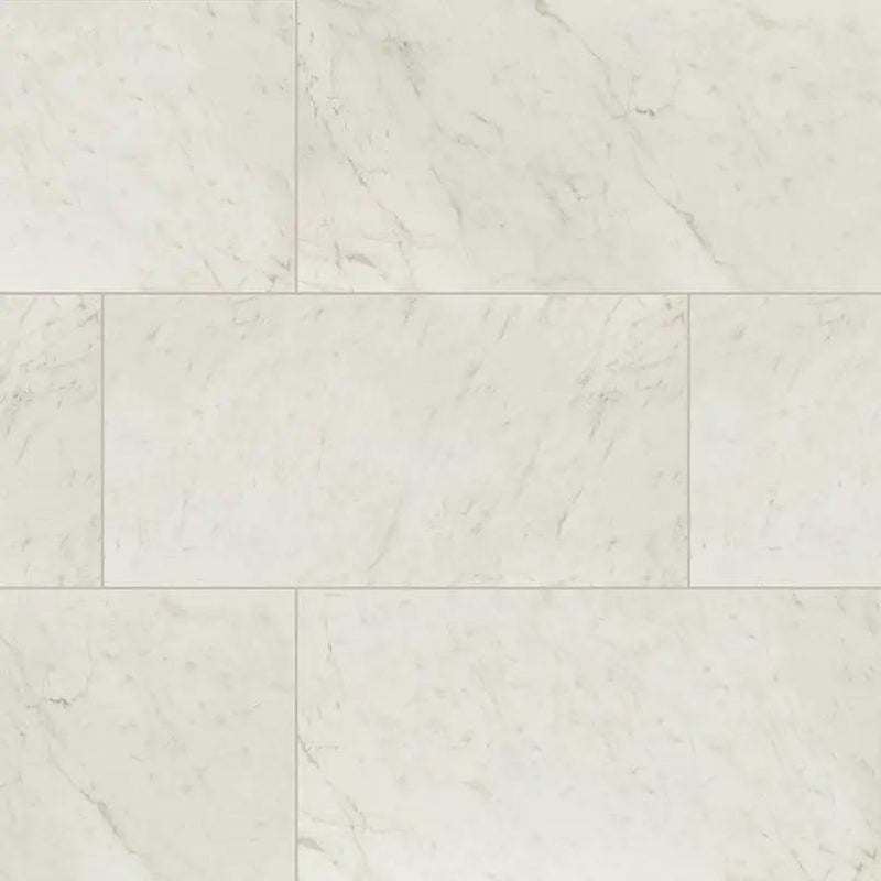 Kaya Carrara Bianco Matte Marble Look Porcelain Tiles 24x48 close up