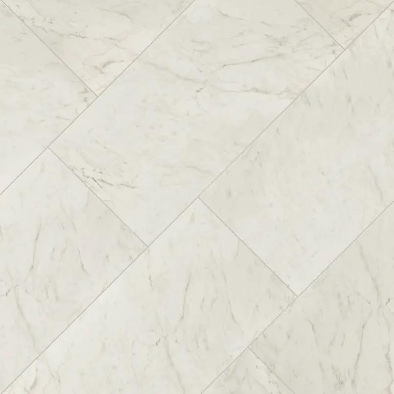 Kaya Carrara Bianco Matte Marble Look Porcelain Tiles 24x48 angled view