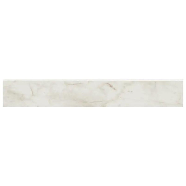 Kaya Carrara Bianco Polished Marble Look Porcelain Moldings 3x24