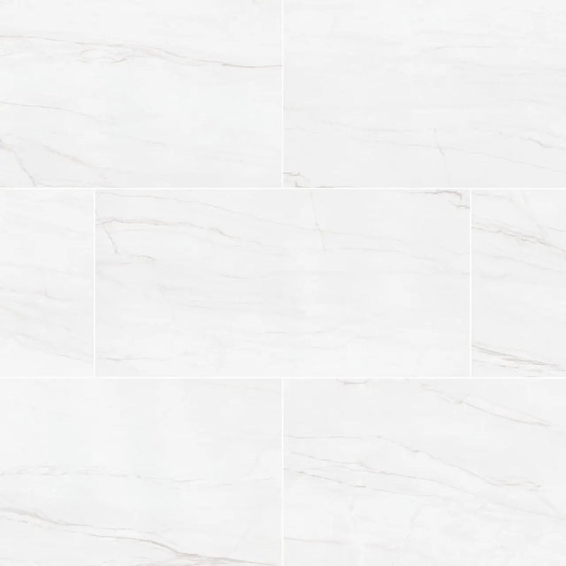 Kaya Zermatta Blanca Matte Porcelain Tiles 12x24 close up