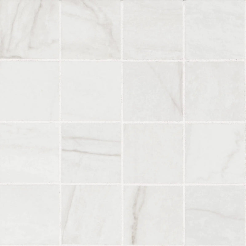 Kaya Zermatta Blanca Matte Porcelain Mosaics 3x3 close up