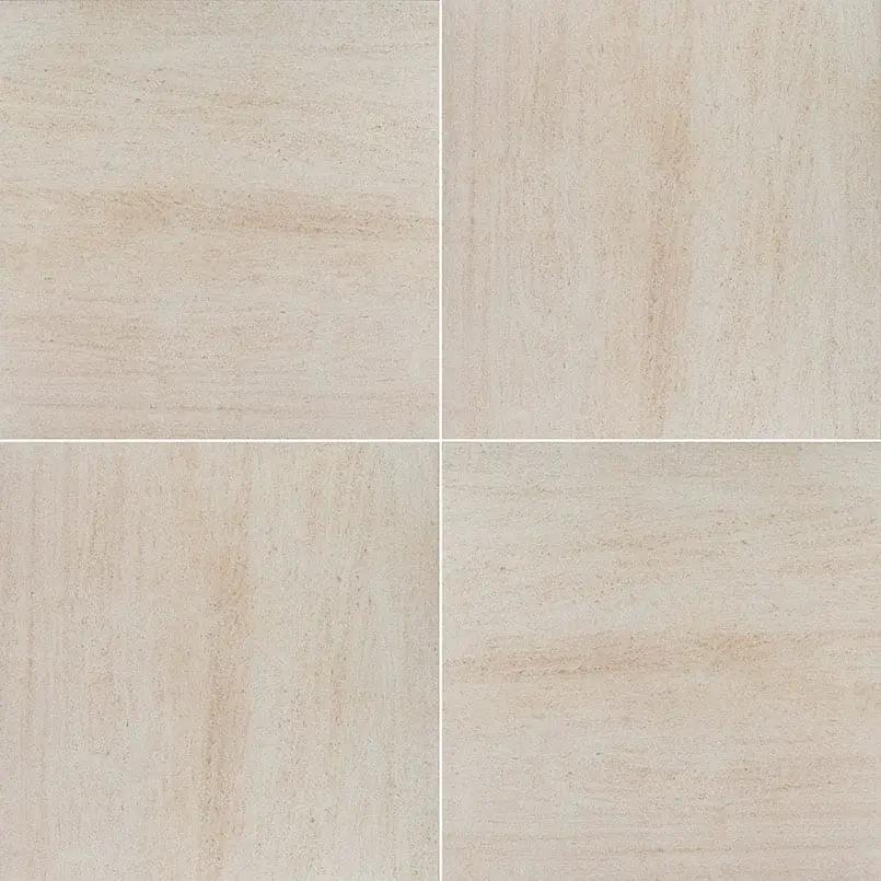 Livingstyle Beige Matte Limestone Look Porcelain Tiles 24x24 close up