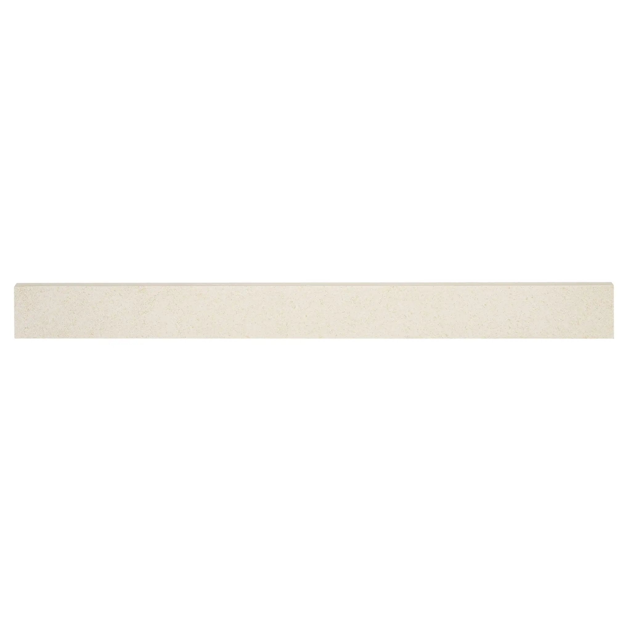 Livingstyle Pearl Matte Bullnose Limestone Look Porcelain Moldings 2x24 close up