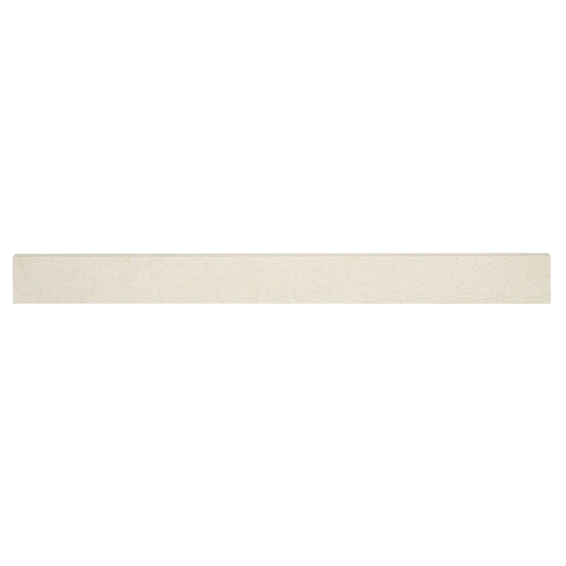 Livingstyle Pearl Matte Bullnose Limestone Look Porcelain Moldings 2x24 close up