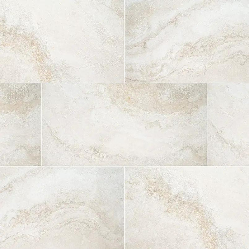 Livingstyle Travertino Matte Travertine Look Porcelain Tiles 18x36 close up