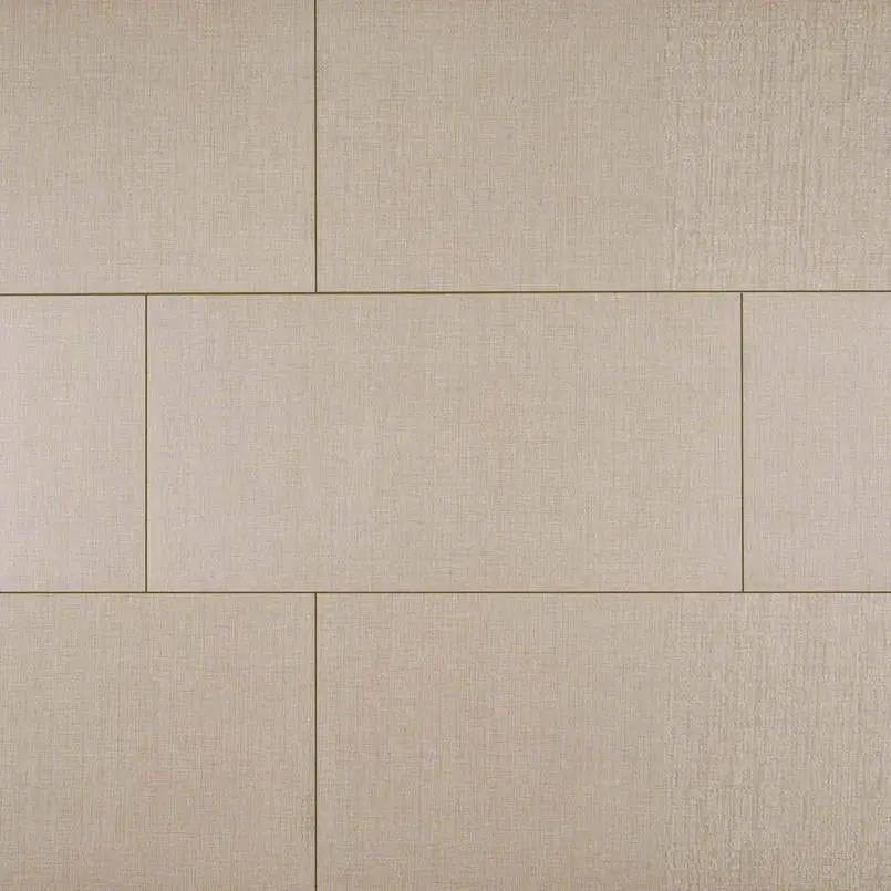 Loft Glacier Matte Fabric Look Porcelain Tiles 12x24 close up