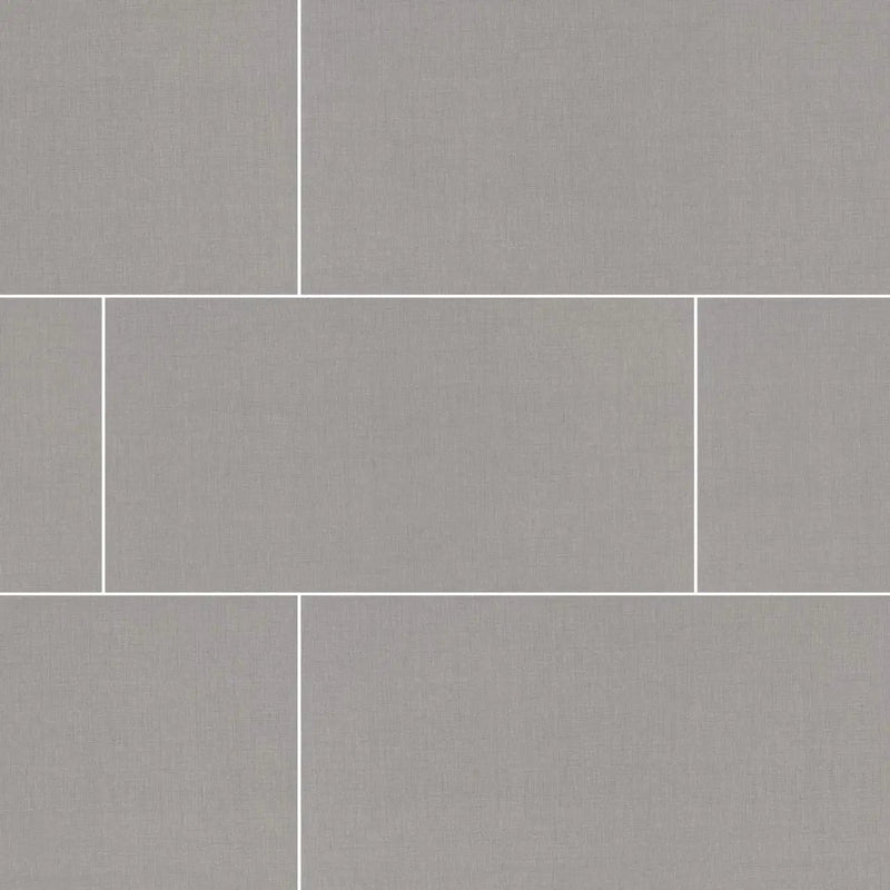Loft Gris Matte Fabric Look Porcelain Tiles 12x24 close up