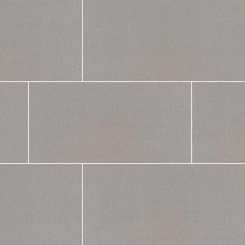 Loft Gris Matte Fabric Look Porcelain Tiles 12x24 close up
