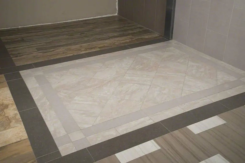 Loft Gris Matte Fabric Look Porcelain Tiles 12x24 in a finished room