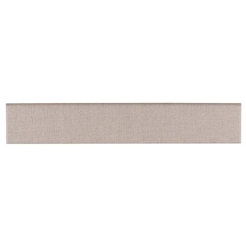 Loft Gris Matte Bullnose Fabric Look Porcelain Moldings 3x18 close up