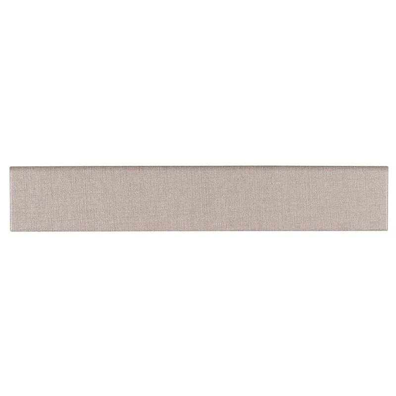 Loft Gris Matte Bullnose Fabric Look Porcelain Moldings 3x18 close up