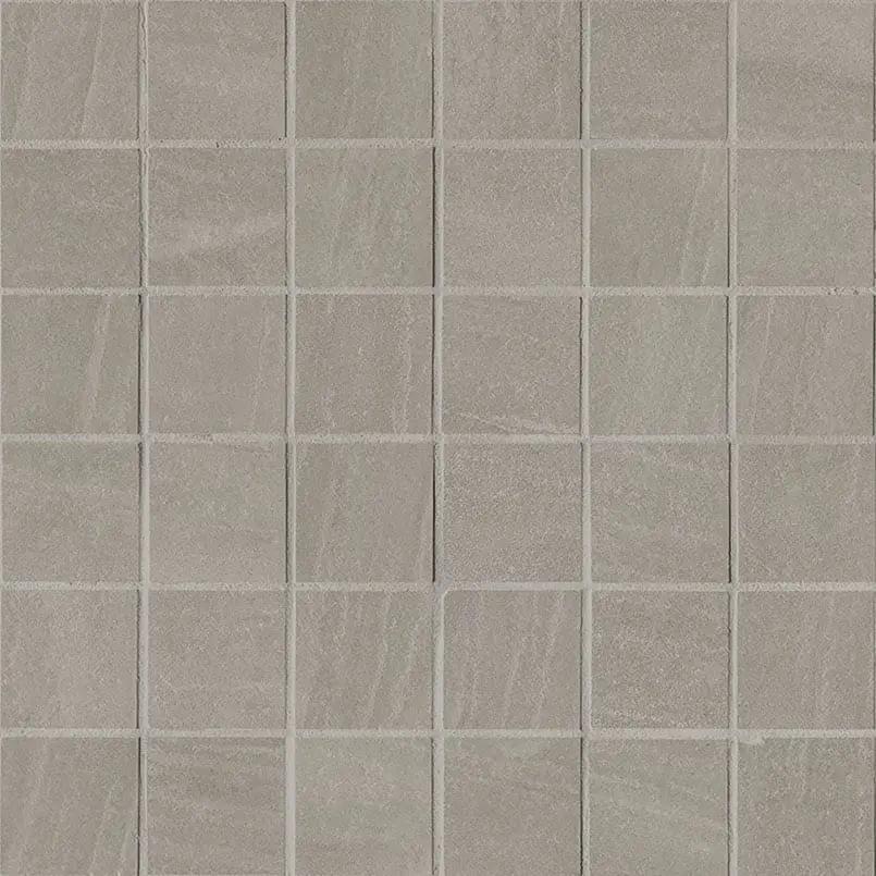 Malahari Greige Lappato Porcelain Mosaics 2x2 close up