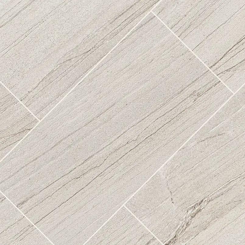 Malahari White Lappato Porcelain Mosaics 2x2 angled view