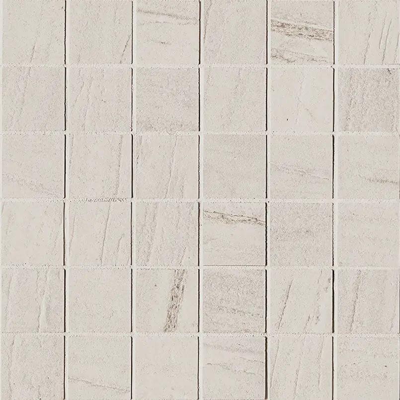 Malahari White Lappato Porcelain Mosaics 2x2 close up