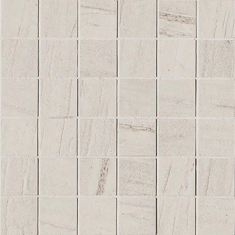 Malahari White Lappato Porcelain Mosaics 2x2 close up