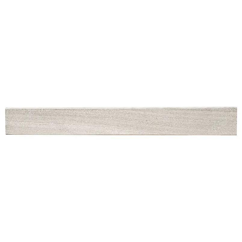 Malahari White Lappato Bullnose Porcelain Moldings 3x24 close up