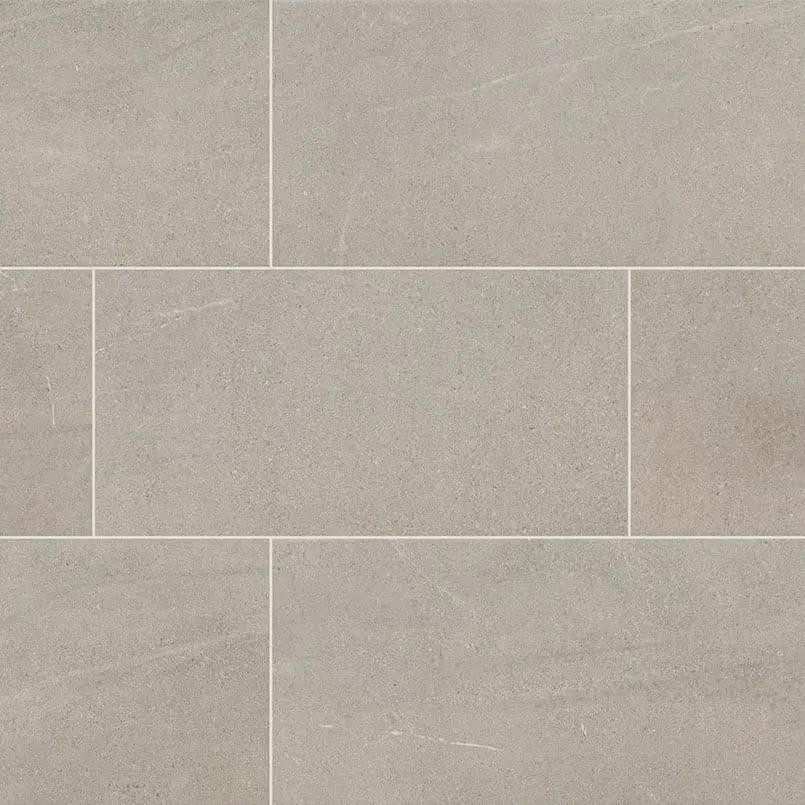 Traktion Maven Gris Matte Limestone Look Porcelain Tiles 12x24 close up