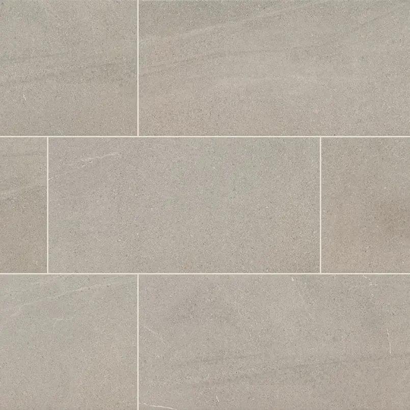 Traktion Maven Gris Matte Limestone Look Porcelain Tiles 24x48 close up