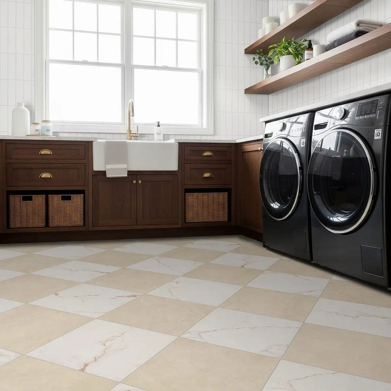 White 2x8 Glossy Porcelain Mosaics 4x12 in a finished room