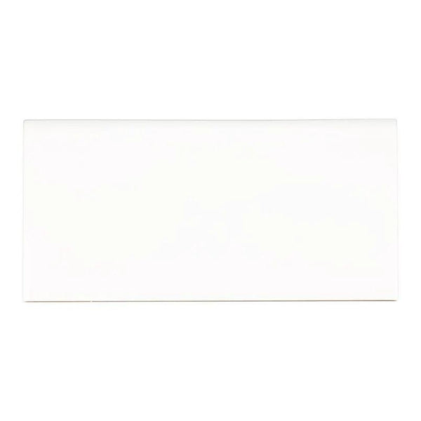 White 2x8 Glossy Bullnose Porcelain Moldings 4x16