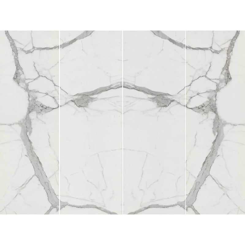 Montblanc Statuario Polished Porcelain Tiles 31.5x94.5 close up