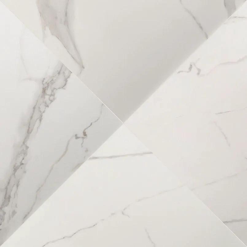 Monza Marbello Matte Marble Look Porcelain Tiles 35x35 angled view