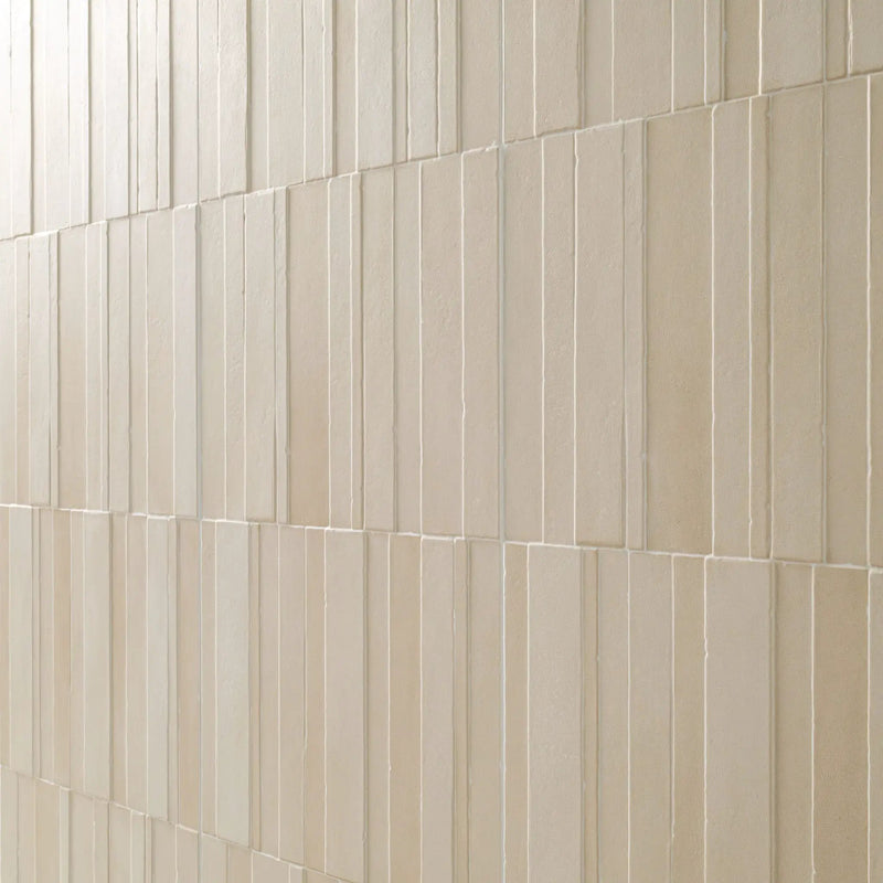 Murcia Alabaster Origin Matte Ceramic Tiles 16x48 angled view