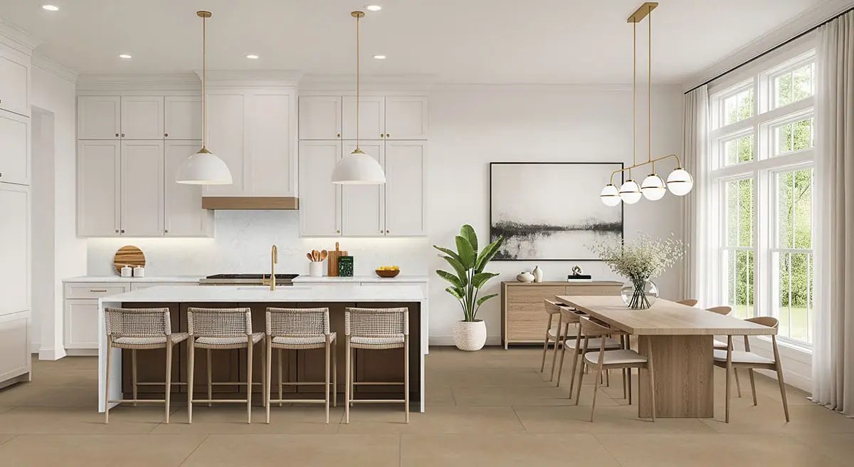Murcia Clay Matte Porcelain Tiles 24x48 in a finished room