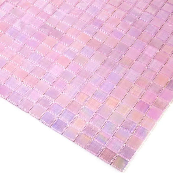 Pale Pink 12x12 Glossy Uniform Square Glass Mosaic Tile (20 pack, 18.69 sq ft/case), photo 2 of 6