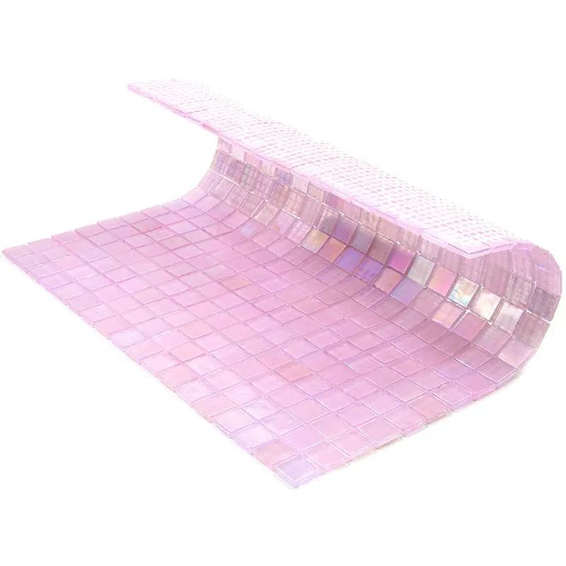 Pale Pink 12x12 Glossy Uniform Square Glass Mosaic Tile (20 pack, 18.69 sq ft/case) by Apollo Tile