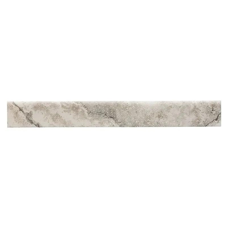 Napa Beige Matte Bullnose Travertine Look Ceramic Moldings 3x24 close up