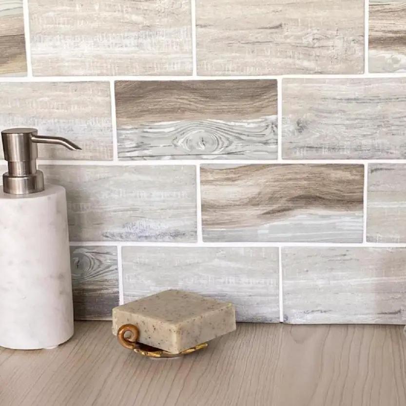 Beige 12x12 Matte Brick Recycled Glass Mosaic Tile (10 pack, 9.18 sq ft/case) by Apollo Tile